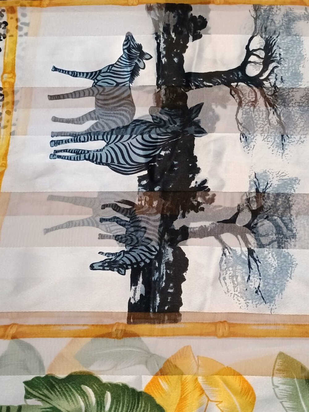 Gorgeous Black, brown and Yellow Safari scarf